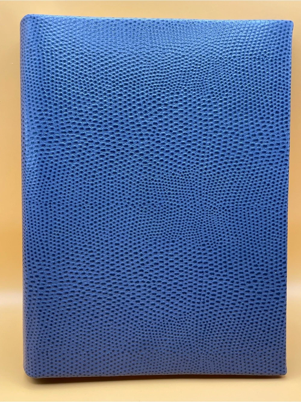 Helene Batoff Interiors 3-Ring Address Binder Blue Leather Jr. Size NEW VINTAGE